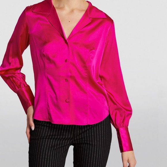 FRAME | Silk-Blend Femme Shirt - Picture 5 of 10